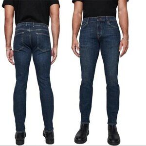 DSTLD Men's Skinny Slim Jeans Dark Wash